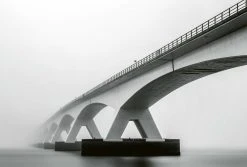 Fototapete DESIGNWALLS 2.0 - grau-weiß - Brücke - 2,6 Meter
