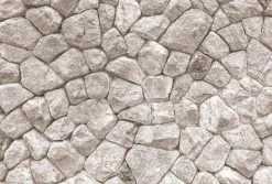 Fototapete DESIGNWALLS 2.0 - Steinmauer - grau-weiß - 2,6 Meter