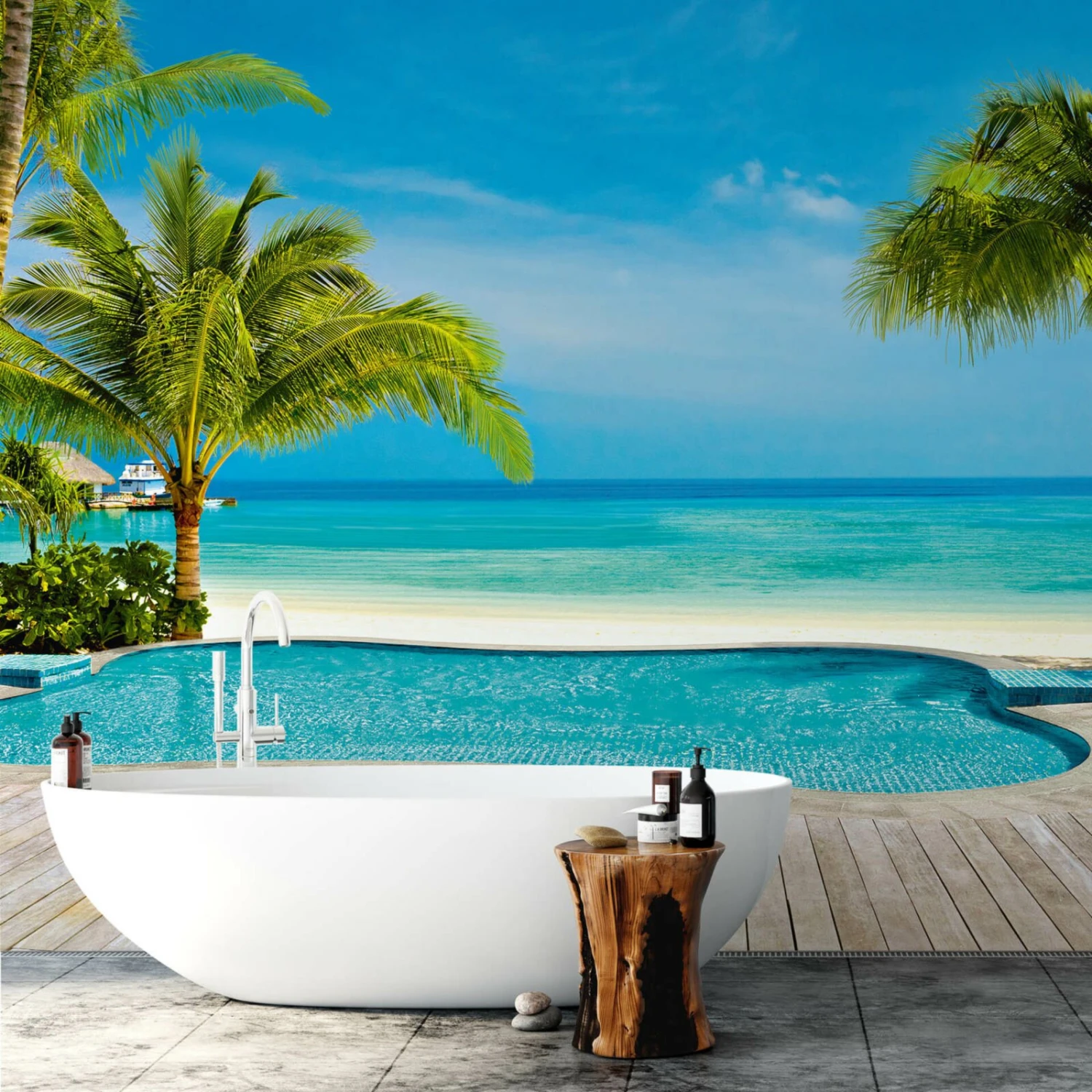 Fototapete DESIGNWALLS 2.0 - türkis-grün - Strand - 2,6 Meter 2 Fototapete DESIGNWALLS 2.0 - türkis-grün - Strand - 2,6 Meter – Bild 2