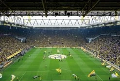 Fototapete DESIGNWALLS 2.0 - gelb-schwarz - BVB Stadion - 2,6 Meter