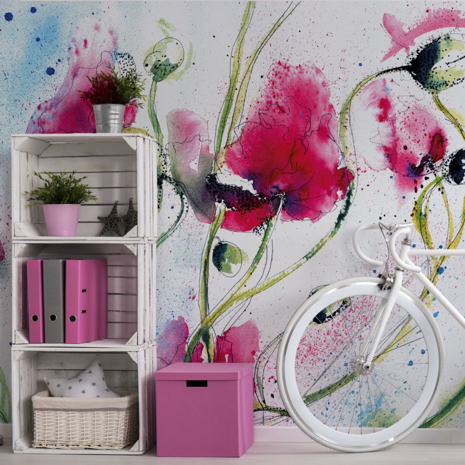 Fototapete DESIGNWALLS 2.0 - pink-grün - Blumen - 2,6 Meter 2 Fototapete DESIGNWALLS 2.0 - pink-grün - Blumen - 2,6 Meter – Bild 2