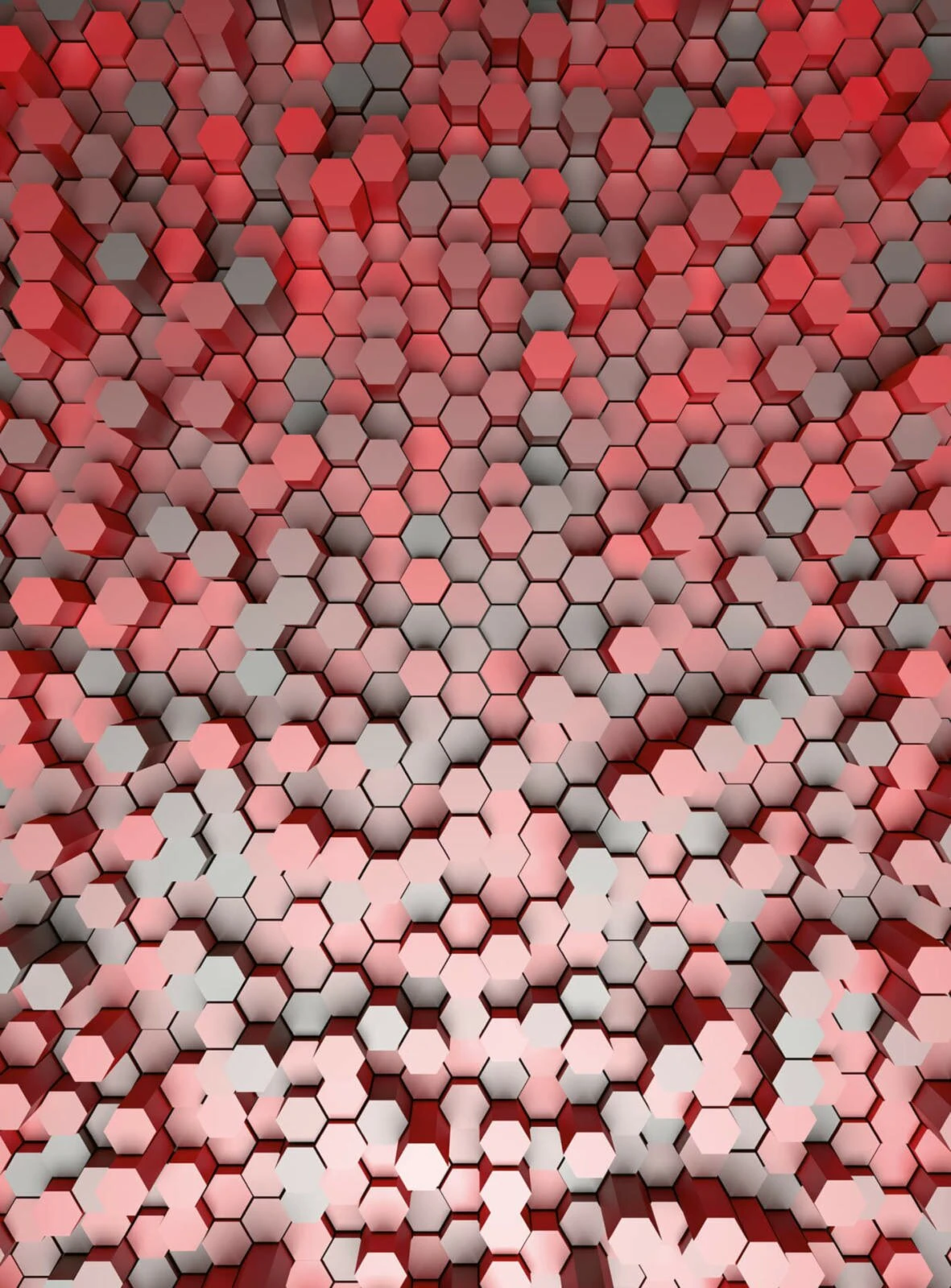 Fototapete DESIGNWALLS 2.0 - rot-grau - 3D-Art - 2,6 Meter 1 Fototapete DESIGNWALLS 2.0 - rot-grau - 3D-Art - 2,6 Meter