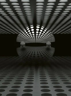 Fototapete DESIGNWALLS 2.0 - schwarz-grau - 3D-Art - 2,6 Meter