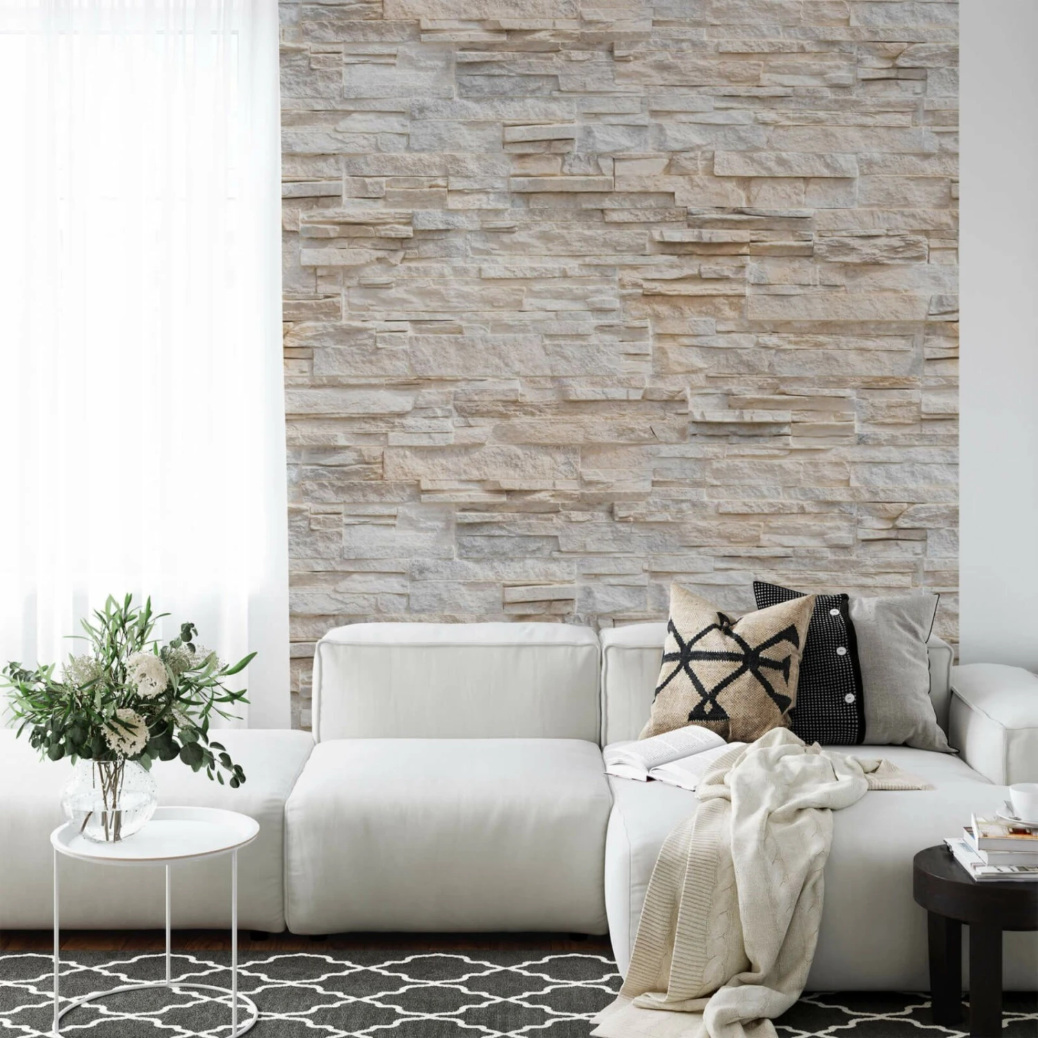 Fototapete DESIGNWALLS 2.0 - Stein - beige/creme-weiß - 2,6 Meter 2 Fototapete DESIGNWALLS 2.0 - Stein - beige/creme-weiß - 2,6 Meter – Bild 2