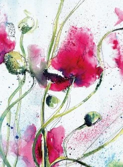 Fototapete DESIGNWALLS 2.0 - pink-grün - Blumen - 2,6 Meter