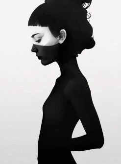 Fototapete DESIGNWALLS 2.0 - schwarz-weiß - Kunst - 2,6 Meter