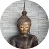 Fototapete DESIGNWALLS 2.0 - braun-grau - Buddha - 1,4 Meter