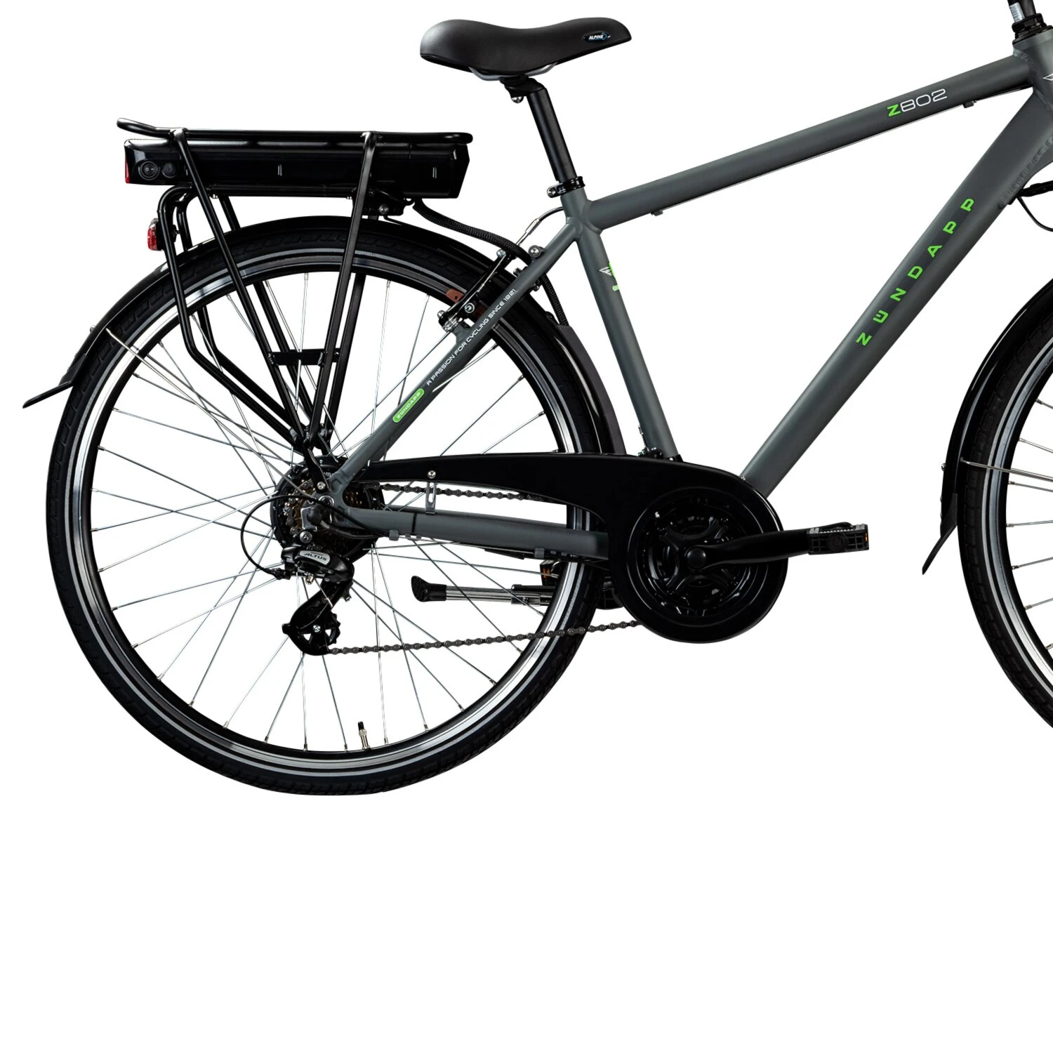 Zündapp Elektro Herren-Trekkingrad Z802 - grau-grün - 48 cm 4 Zündapp Elektro Herren-Trekkingrad Z802 - grau-grün - 48 cm – Bild 4