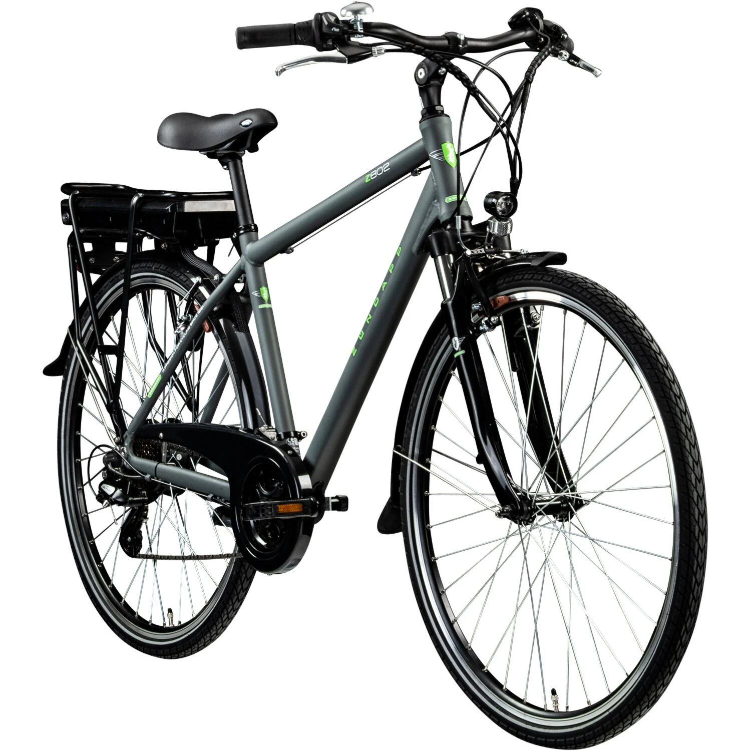 Zündapp Elektro Herren-Trekkingrad Z802 - grau-grün - 48 cm 1 Zündapp Elektro Herren-Trekkingrad Z802 - grau-grün - 48 cm