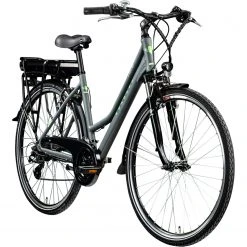 Zündapp Elektro Damen-Trekkingrad Z802 - grau-grün - 48 cm
