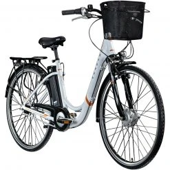 Zündapp Elektro Damenrad Z517 - weiß-orange - 48 cm Rahmenhöhe