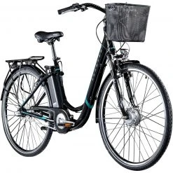 Zündapp Elektro Damenrad Z510 - schwarz-türkis - 48 cm Rahmenhöhe