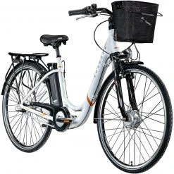 Zündapp Elektro Damenrad Z510 - weiß-orange - 48 cm Rahmenhöhe