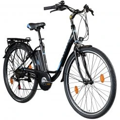 Zündapp Elektro Cityrad Z505 - schwarz-blau - 48 cm Rahmenhöhe