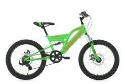 KS Cycling Kinder-Mountainbike FULLY XTRAXX 20'' - grün-orange - 30 cm Rahmenhöhe