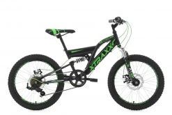 KS Cycling Kinder-Mountainbike FULLY XTRAXX 20'' - schwarz-grün - 30 cm Rahmenhöhe