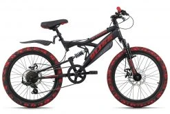 KS Cycling Kinder-Mountainbike BLISS PRO 20'' - schwarz-rot - 33 cm Rahmenhöhe
