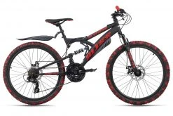 KS Cycling Jugend-Mountainbike FULLY BLISS PRO 24'' - schwarz-rot