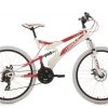 KS Cycling Mountainbike FULLY 26'' TOPEKA - weiß-rot - 44 cm Rahmenhöhe