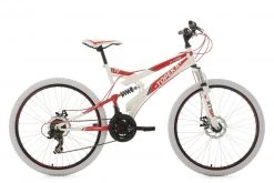 KS Cycling Mountainbike FULLY 26'' TOPEKA - weiß-rot - 44 cm Rahmenhöhe