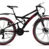 KS Cycling Mountainbike FULLY 26'' CRUSHER - schwarz-rot - 46 cm Rahmenhöhe