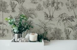 Vliestapete - Blumen - creme-schwarz - 10 Meter 7 Vliestapete - Blumen - creme-schwarz - 10 Meter -Baumarkt Verkaufsgeschäft 9005191100 04 1600Wx1600H