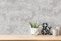 Vliestapete - Wald - creme - 10 Meter -Baumarkt Verkaufsgeschäft 9005191800 04 1600Wx1600H