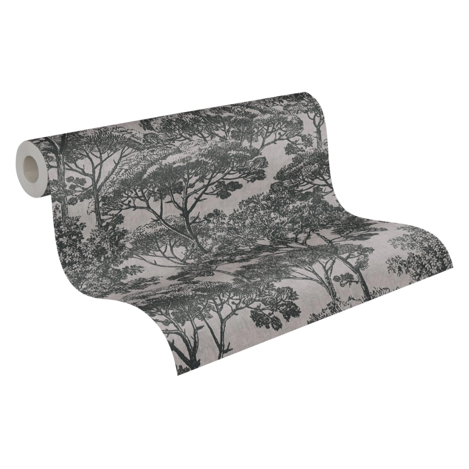 Vliestapete - Wald - grau - 10 Meter 2 Vliestapete - Wald - grau - 10 Meter – Bild 2