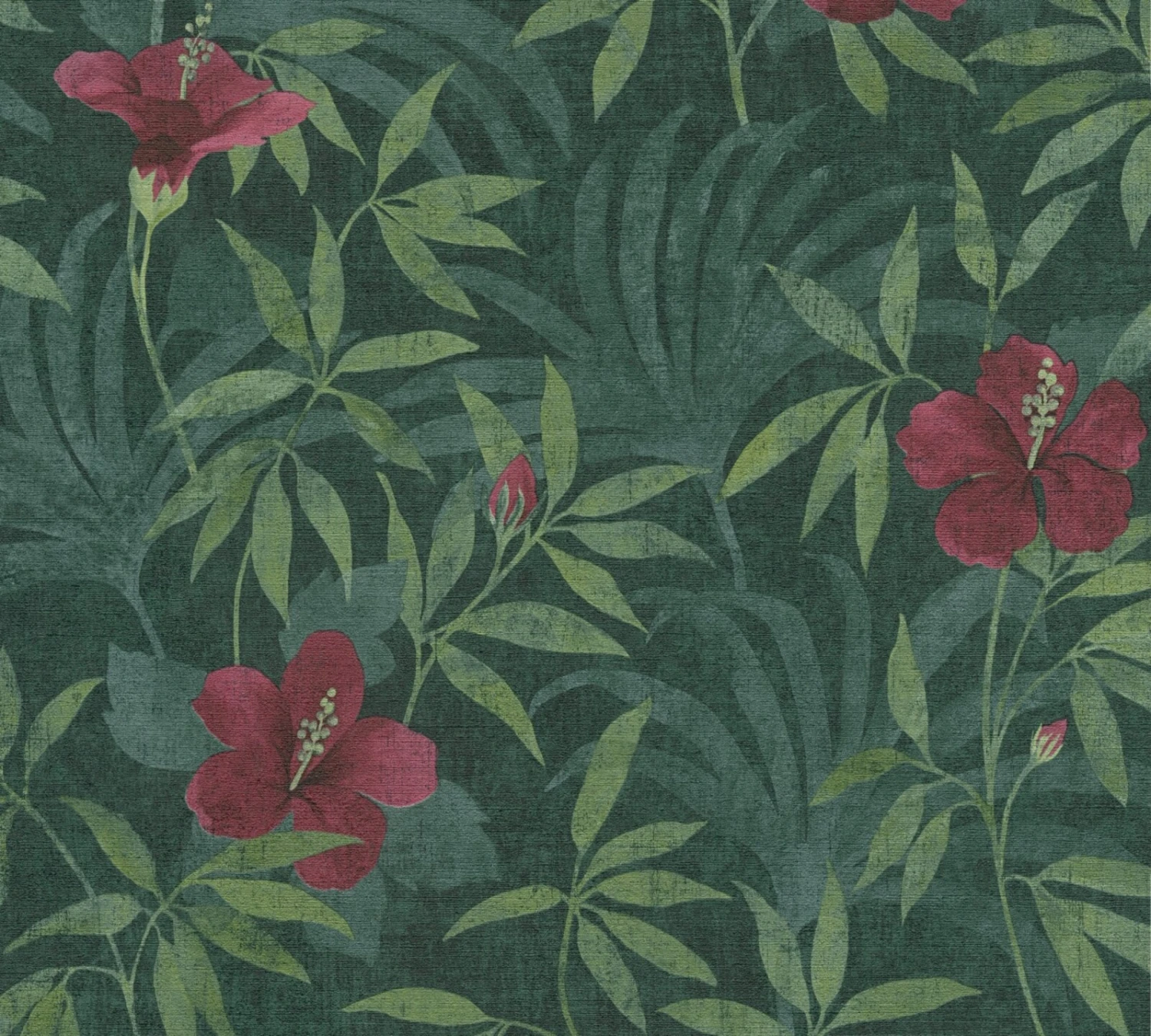 Vliestapete - Blumen - grün - 10 Meter 1 Vliestapete - Blumen - grün - 10 Meter