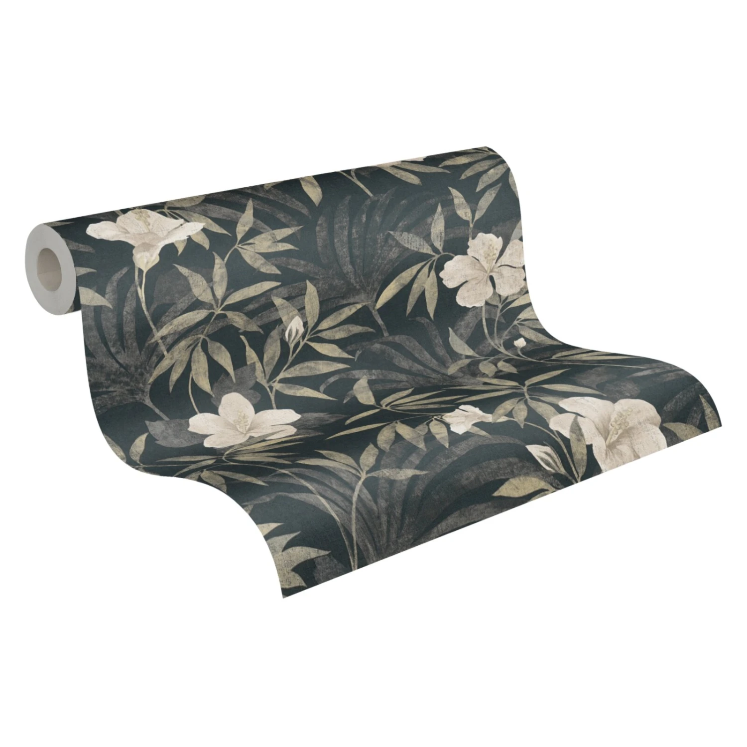 Vliestapete - Blumen - schwarz - 10 Meter 2 Vliestapete - Blumen - schwarz - 10 Meter – Bild 2