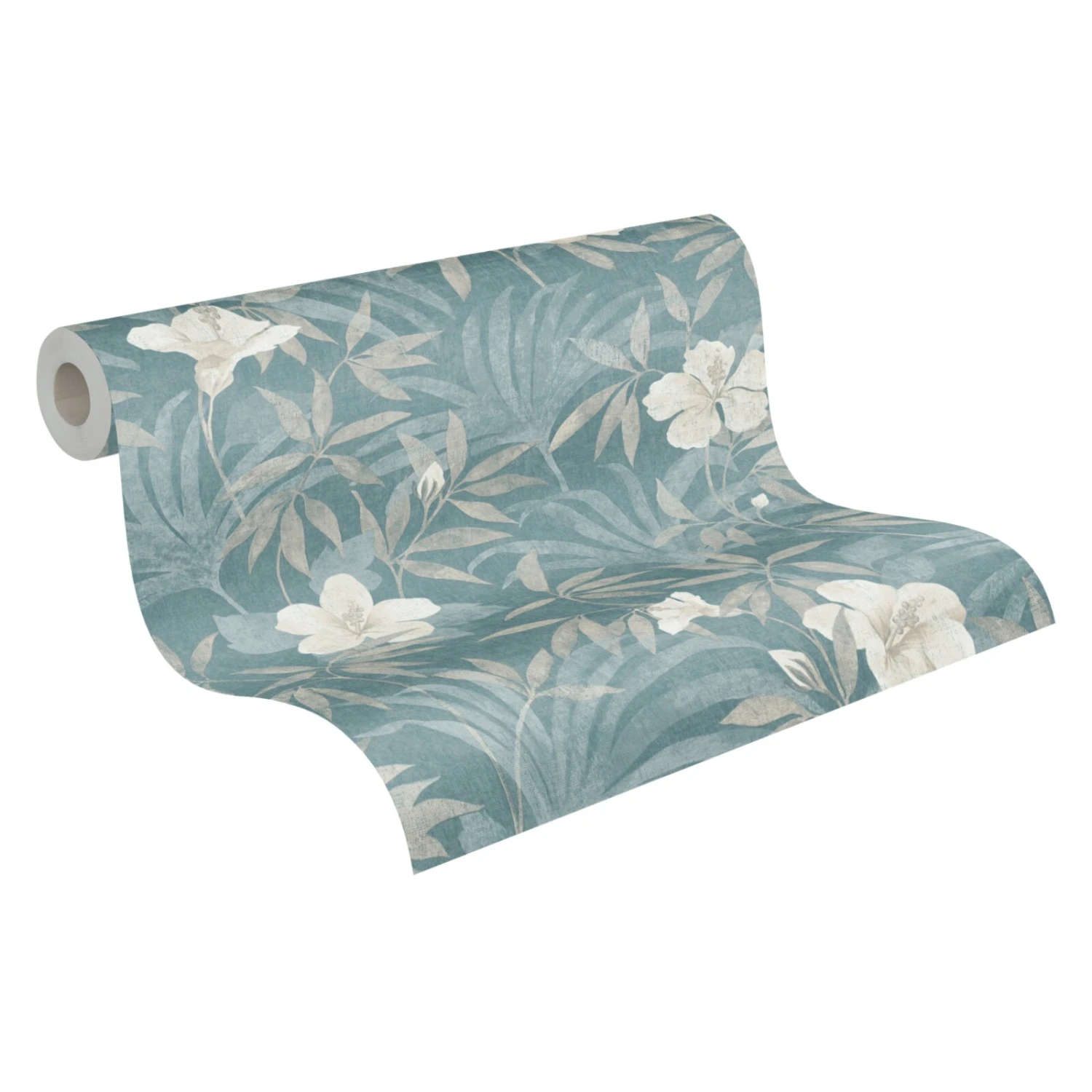 Vliestapete - Blumen - blau - 10 Meter 2 Vliestapete - Blumen - blau - 10 Meter – Bild 2