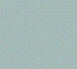 Vliestapete - türkis-gold - Grafik - 10 Meter