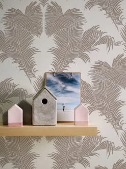 Vliestapete - Palmen - weiß-grau - 10 Meter -Baumarkt Verkaufsgeschäft 9005196800 03 1600Wx1600H