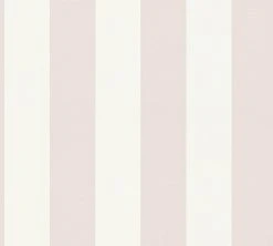 Vliestapete - rosa-weiß - Streifen - 10 Meter