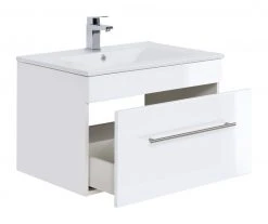 Waschtisch VIVA - weiß Hochglanz - weiß - mit Waschbecken - 75 cm -Baumarkt Verkaufsgeschäft 9005255900 03 1600Wx1600H