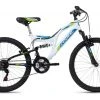 KS Cycling Kinder-Mountainbike FULLY 24" ZODIAC - weiß-grün - 38 cm Rahmenhöhe