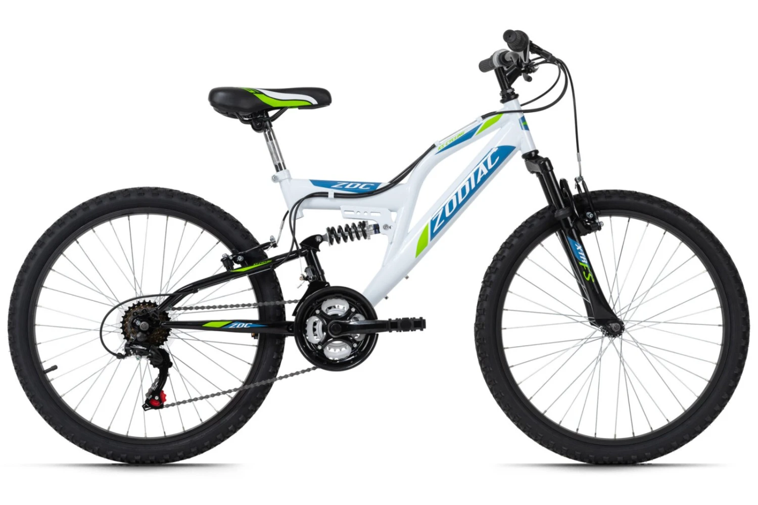 KS Cycling Kinder-Mountainbike FULLY 24" ZODIAC - weiß-grün - 38 cm Rahmenhöhe 1 KS Cycling Kinder-Mountainbike FULLY 24" ZODIAC - weiß-grün - 38 cm Rahmenhöhe
