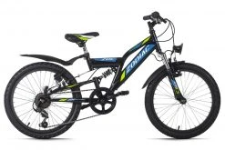 KS Cycling Kinder-Mountainbike FULLY ATB 20'' ZODIAC - schwarz-grün - 31 cm Rahmenhöhe