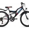 KS Cycling Kinder-Mountainbike FULLY ATB 24'' ZODIAC - schwarz-rot - 38 cm Rahmenhöhe