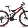 KS Cycling Mountainbike FULLY 26'' CRUSHER - schwarz-rot - 44 cm Rahmenhöhe