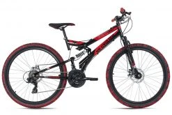 KS Cycling Mountainbike FULLY 26'' CRUSHER - schwarz-rot - 44 cm Rahmenhöhe
